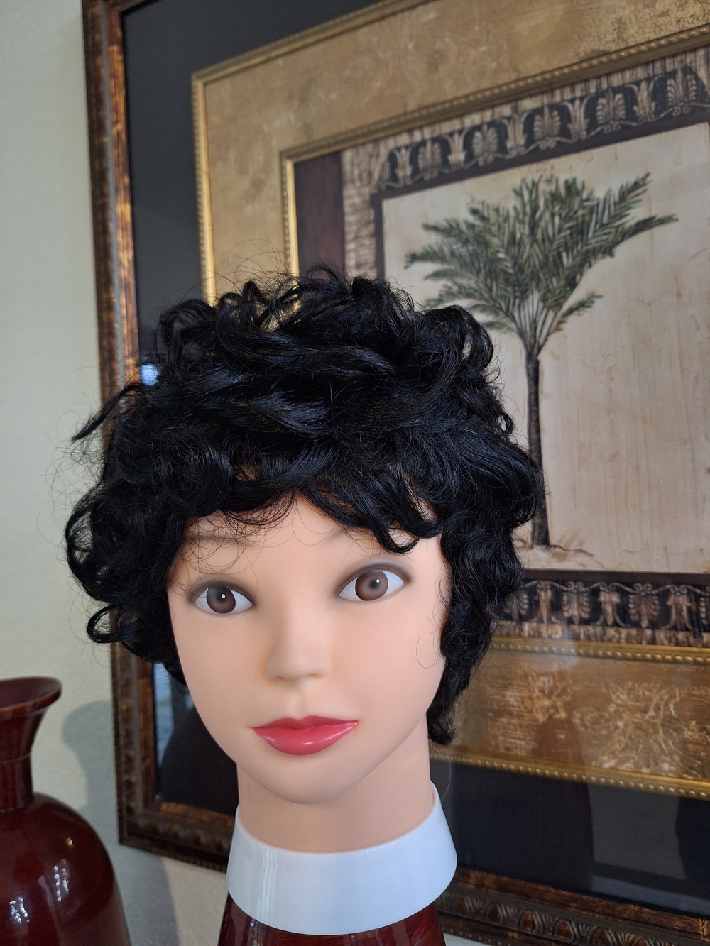 Black Curly Short Wig for Women - Unbranded